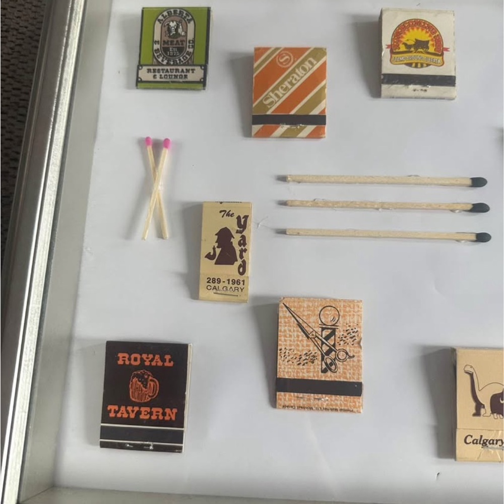 Framed Matchbook Collection Display - Picture 2 of 6